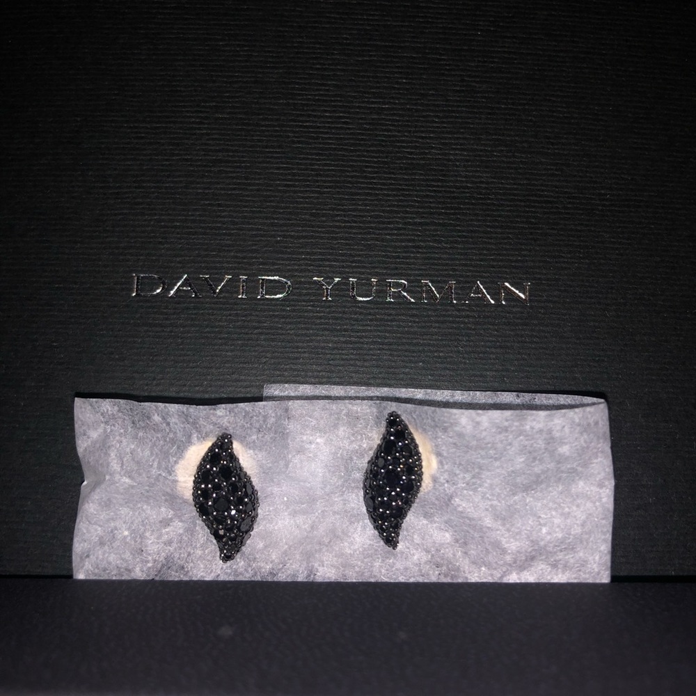 David Yurman Black diamond earrings